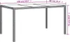 vidaXL Záhradný stôl 150x90x75 cm Tvrdené sklo Poly ratan Náhľad obrázku produktu 7