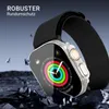 A smartwatch with a protective case and band, set against a dark, rocky background with some debris floating in the air. Produktbild-Vorschau
