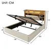 Letto imbottito Flieks 160x200 cm con USB e Type-C, letto Anteprima dell’immagine prodotto 4