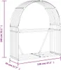 vidaXL Přístřešek na palivové dřevo Silver 120x45x140 cm Náhled obrázku produktu 8