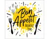 Glasbild 'Bon Appetit Breakfast Time' mit Herzen, Messer & Produktbild-Vorschau 1
