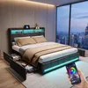 INONEFT Slaapbank 180x200 cm, bed met opbergruimte, 4 Productafbeelding-voorbeeld 1