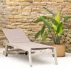 Bain de soleil BARBADOS en textilène taupe - aluminium Voir les images du produit 8