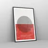 Gerahmtes Poster - Schwarzer Rahmen - Abstraktion Weiß-Rot Produktbild-Vorschau 8