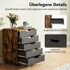 A wooden filing cabinet with five drawers, shown in a room setting with decorative items on top. Anteprima dell’immagine prodotto