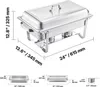 SucceBuy 8 Qt 4er-Pack rechteckiges Chafing Dish Buffet-Set Produktbild-Vorschau 8