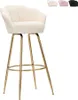 Barhocker Vienna Glam in Creme und Gold – Hoher Samthocker Produktbild-Vorschau 10