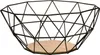 GUSTA Deko-Obstkorb Metall mit Holzboden 26,5x25x12cm Produktbild-Vorschau 1