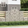 vidaXL Gabione mit Hochbogen 200x30x140/160 cm Verzinktes Produktbild-Vorschau 2