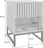 A diagram of a nightstand with dimensions indicated. Produktbild-Vorschau