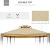 Outsunny Toile de rechange pour pavillon tonnelle tente 3 x Voir les images du produit 4