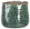 Clayre & Eef Pot de fleurs Ø 13x11 cm Vert Céramique Voir les images du produit 1