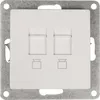 Netzwerkdose McPower "Cup", 2x RJ45, UP, weiß, poliert / Produktbild-Vorschau 1
