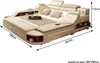 Leder Bett Betten Polster Doppel Multifunktion 180x200 Produktbild-Vorschau 4