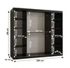 Kleiderschrank KATIE 3 - 200 cm, schwarz / schwarz Produktbild-Vorschau 4
