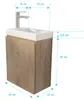 Meuble Lave MainsReproduction Bois 40x50x22 cm avec Vasque Voir les images du produit 5