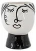 Vase visage Mauro Ferretti Ø 14x18,2 cm blanc noir Voir les images du produit 1