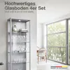 K-Möbel Glaseinlegeboden 4er-Set Glasboden für 2 TRG. Produktbild-Vorschau 2