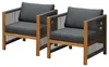 home24 Loungesessel - 2er-Set - Akazie massiv / Polyester - Produktbild-Vorschau 3