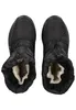 A top-down view of a pair of black snow boots with white fur lining. Anteprima dell’immagine prodotto
