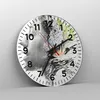 Wanduhr - Rund - Glasuhr - Frau Abstraktion - 40x40cm - Produktbild-Vorschau 4