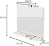 Badspiegel mit Beleuchtung Weiß H:50 x B:60 cm - Bathroom Produktbild-Vorschau 1