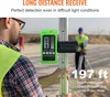 A construction worker uses a laser receiver on a measuring pole, with another worker in the background. Anteprima dell’immagine prodotto