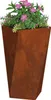 vidaXL Pflanzkübel Rostig 40 x 40 x 75 cm Wetterfeststahl Produktbild-Vorschau 3
