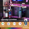 COSTWAY Scrivania a L 120 cm con prese di corrente, LED, Anteprima dell’immagine prodotto 5