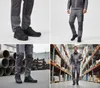 Collage of four images showing work shoes and workwear. Produktbild-Vorschau