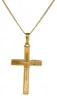 Gold Anhänger Kreuz mit Goldkette massiv 585 - 14 Karat Produktbild-Vorschau 1