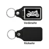 Motorrad Schlüsselanhänger mit Kunstleder-Anhänger Produktbild-Vorschau 2
