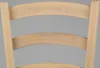 Close-up view of the back of three wooden chair slats. Voir les images du produit