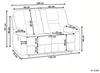BELIANI 2-Sitzer Sofa Beige Samt Elektrisch Verstellbar mit Produktbild-Vorschau 3