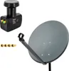 PremiumX SAT Anlage 80cm Satellitenschüssel Twin LNB 4x Produktbild-Vorschau 1