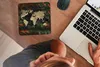 MuchoWow® Mauspad Mousepad Weltkarte - Retro - Blumen 20x20 Produktbild-Vorschau 3