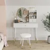 Stół do toalety Vicco Mirela Biały 90 cm z lustrem LED i Podgląd zdjęcia produktu 1