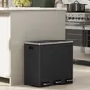 CALICOSY - Schwarzer Treteimer mit 3 Behältern, 18L Produktbild-Vorschau 10