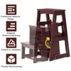 COSTWAY Tritthocker 3 Stufen, Leiterstuhl Trittstuhl Produktbild-Vorschau 5