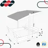 KOTARBAU® Sandkasten mit Dach 140x140 cm Holz mit Abdeckung Produktbild-Vorschau 3