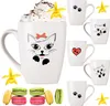 PLATINUX Kaffeetassen mit Griff Set 6 Teilig mit Katzen Produktbild-Vorschau 1