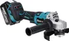 A cordless angle grinder with a battery pack attached, shown against a white background. Náhľad obrázku produktu
