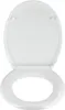 A white toilet seat and lid, viewed from directly above. Produktbild-Vorschau