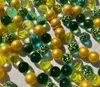 170 Stück Glasmurmeln Mix Grün Gold – Bunte Murmeln aus Produktbild-Vorschau 4