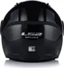The back view of a black LS2 Airflow II helmet. Voir les images du produit