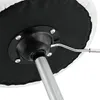 Underside of a white stool with a black fabric base and a metal support. Podgląd zdjęcia produktu