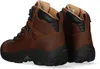 Two brown leather hiking boots are shown from the back and side against a white background. Produktbild-Vorschau