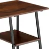 Close-up of a brown and black shelf unit. Náhled obrázku produktu