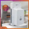 A white air purifier is displayed on a pedestal against a blurred background of a room. Podgląd zdjęcia produktu