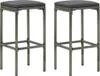 vidaXL 3 tlg. Gartenbar Set mit Kissen Poly Rattan Grau - Produktbild-Vorschau 7